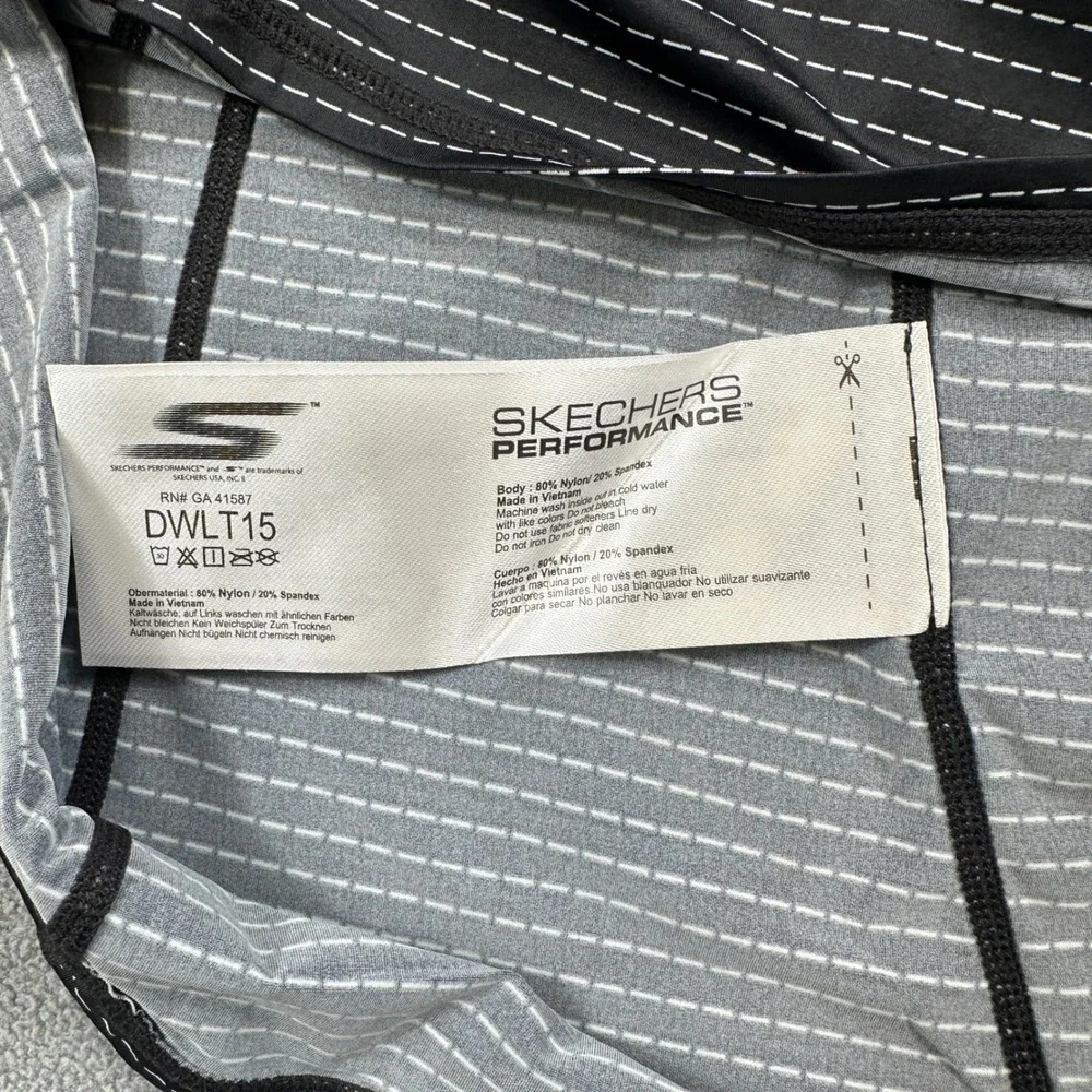 NWT Skechers Go Golf Shirt Womens XS Black Layer Top Stripe Long Sleeve UPF 25 - Picture 10 of 11